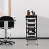 Hair Salon Storage Tool Cart 6-Layer Salon Cart with Wheels Space Saving Barber Station Trolley Rolling Carts for SPA Tattoo