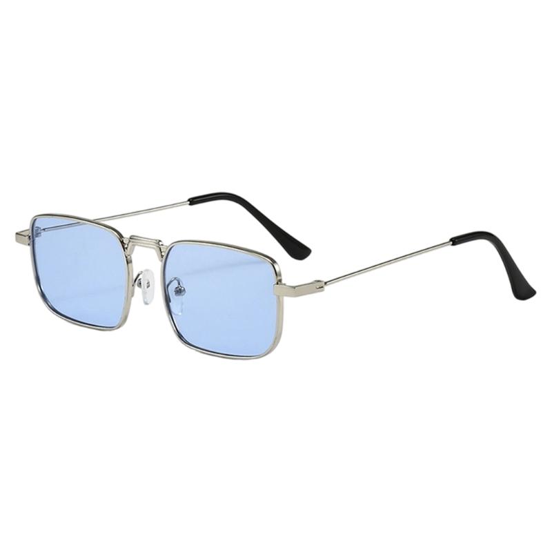 Retro Steamspunk Square Sunglasses Metal Frame Unisex Comfortable Daily Wear Sun Glasses Suitable for Driving Travel