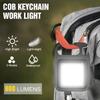 1pc Mini Keychain Work Light Flashlight with 4 Lighting Modes, Keychain Light Emergency Light Mini Flashlight with Magnetic Base