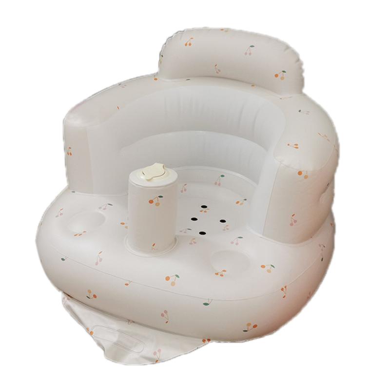 Baby Inflatable Chair Portable Foldable Printed Leakproof Soft Shower Sofa for Training Toddlers