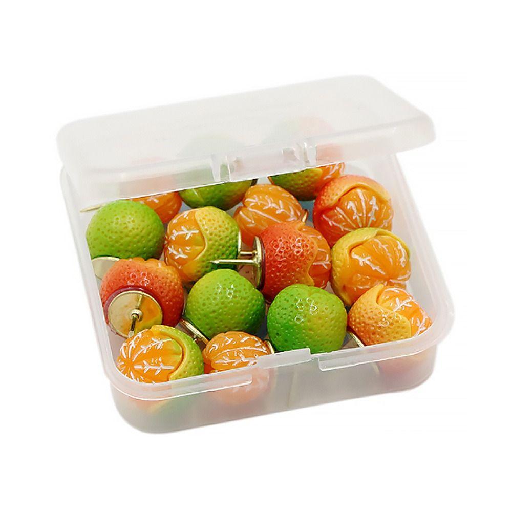 15Pcs Creative Simulated Fruit Push Pins 3D Thumb Tacks Decorative Studs Office School Supplies