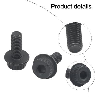 2pcs M8-1.25x20mm Left Hand Blade Bolt N600011 For DWS715 DWS779 Miter Saw Replacement Parts Black Hardware