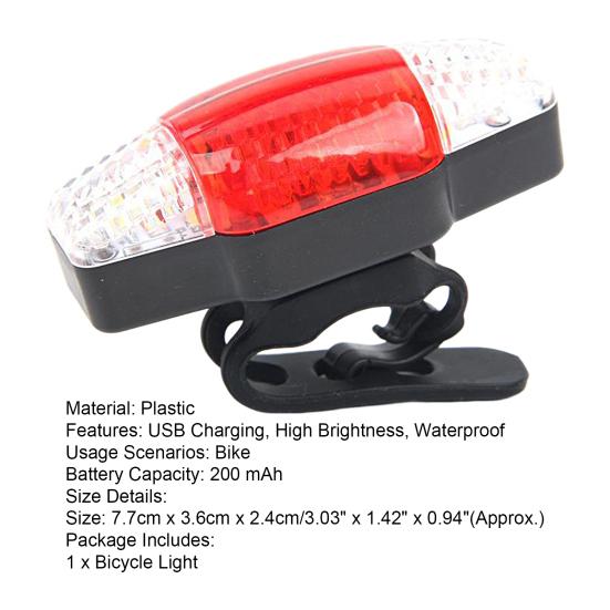Bike Tail Turn Lights USB Charging High Brightness Riding IIlumination Night Riding Mini