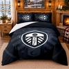 Printed 3Pcs Bedding Set Leeds United Pattern Bed Sheet Pillowcase For Bedroom Decor