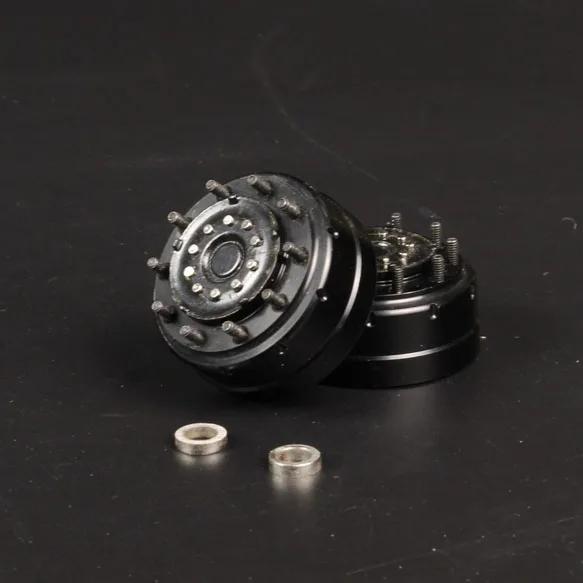 1 Pair Metal Front/rear Hub Wheel Spindle Head Brake Drum for 1/14 Tamiya RC Truck For Scania 770S For Man