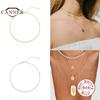 Tone Choker Pendant Necklace Female Clavicle Chain For Women Flat Snake Necklaces Jewelry CollaresTrendy Necklaces