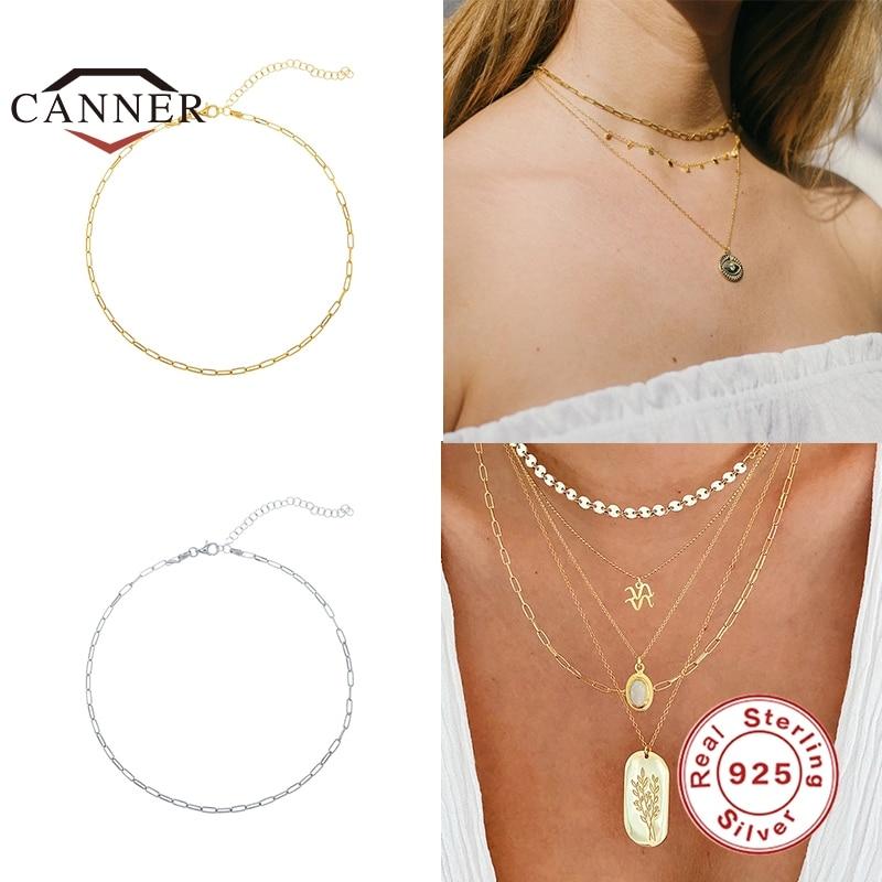 Tone Choker Pendant Necklace Female Clavicle Chain For Women Flat Snake Necklaces Jewelry CollaresTrendy Necklaces