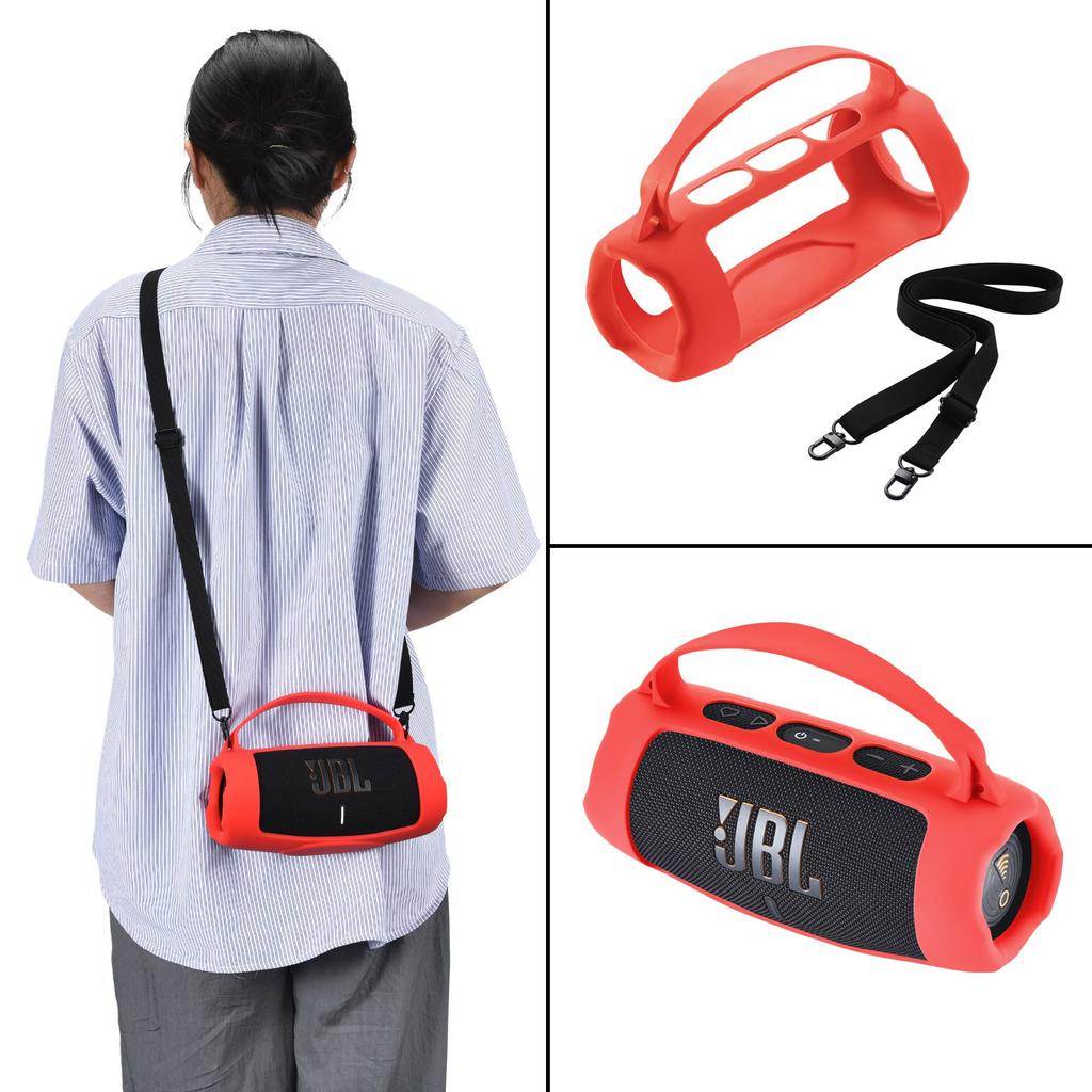 Silicone Case for Charge 5 Waterproof Portable , Silicone Soft Skin Cover, Waterproof Rubber Case