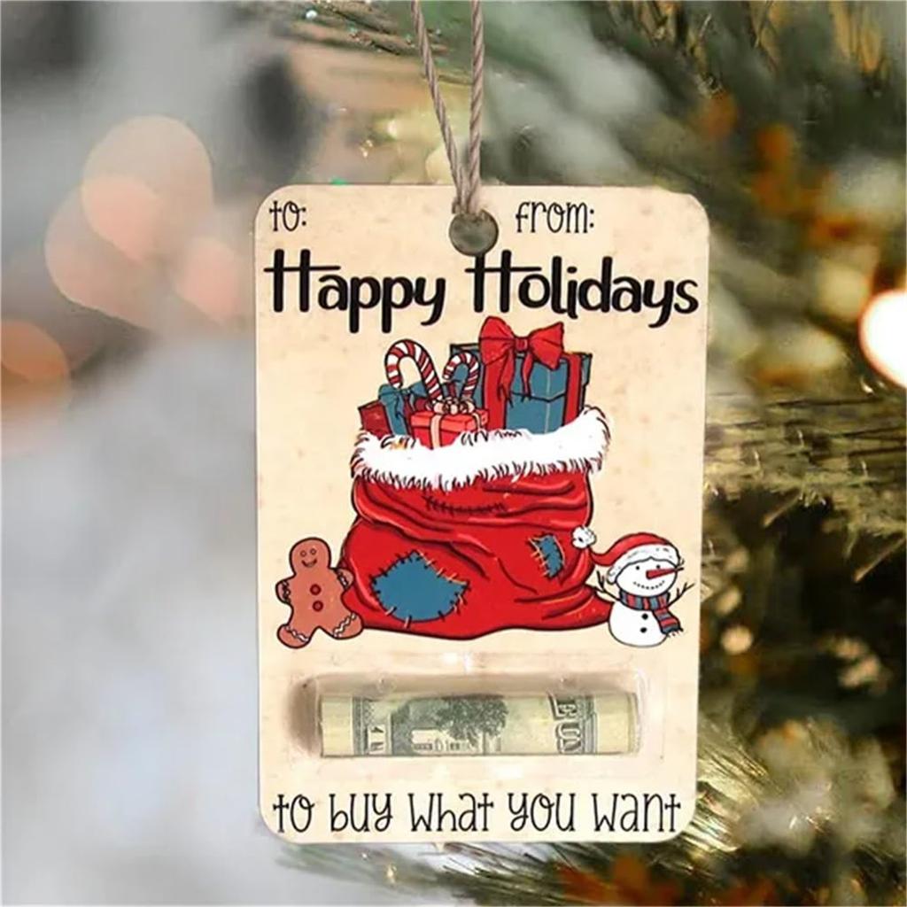 Christmas Money Holders Gift, Christmas Money Holders For Cash,Wooden Christmas Money Holder Gift,Christmas Money Holders Hanging Decor