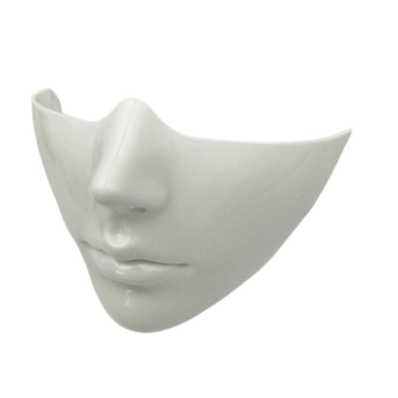Comfortable Halloween Half Face Mask Futuristic Costume Accessory Masquerade Half Face Mask for Halloween Cosplay