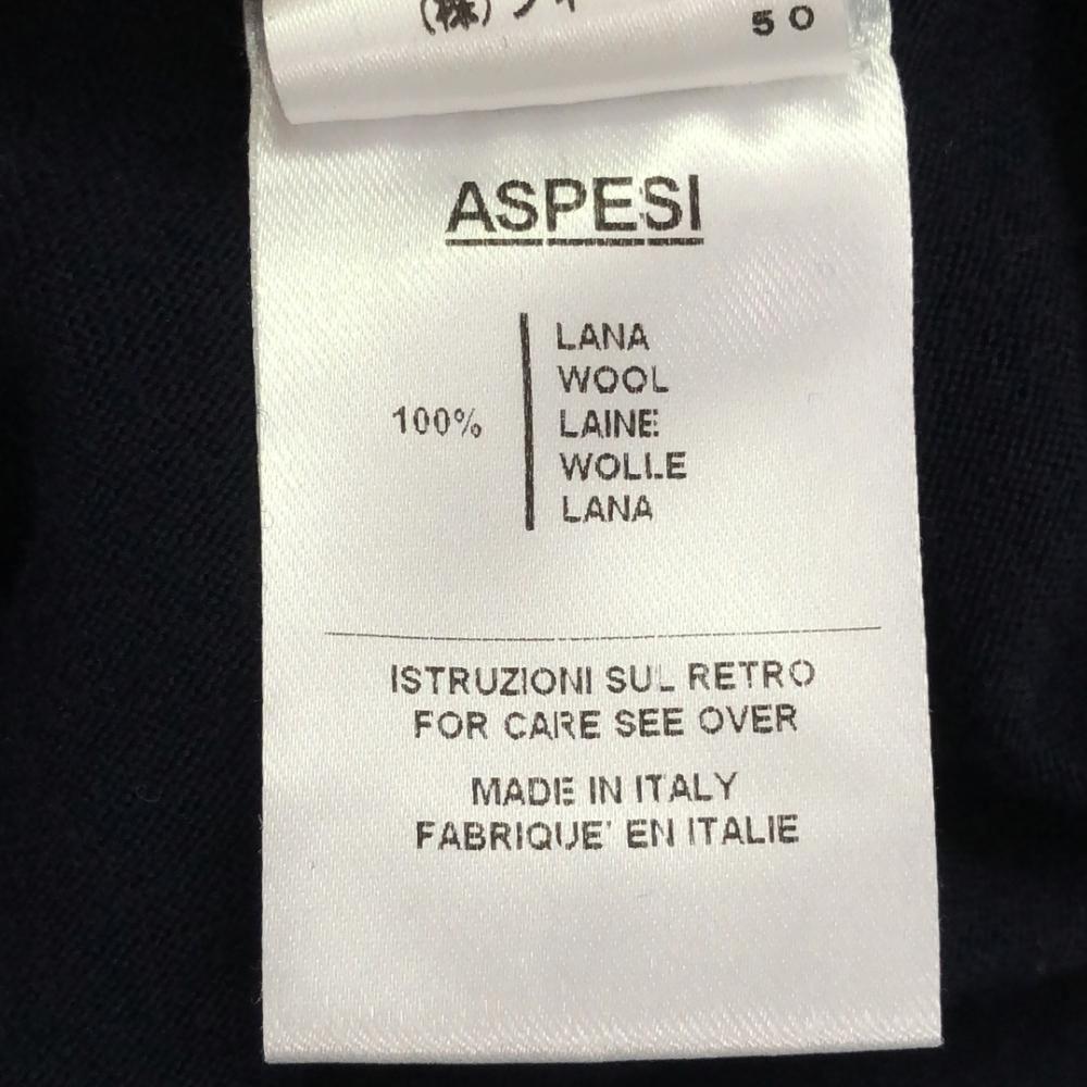 ASPESI Made In Italy Wool Long Sleeve Knit Cardigan XS Navy Women Used