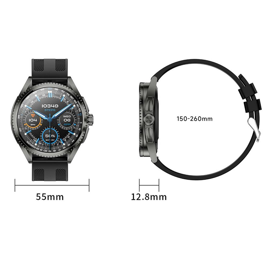 CF52 Smart Watch Bluetooth-compatible Call Fitness Tracker Health Monitor Smartwatch, Silicone Strap