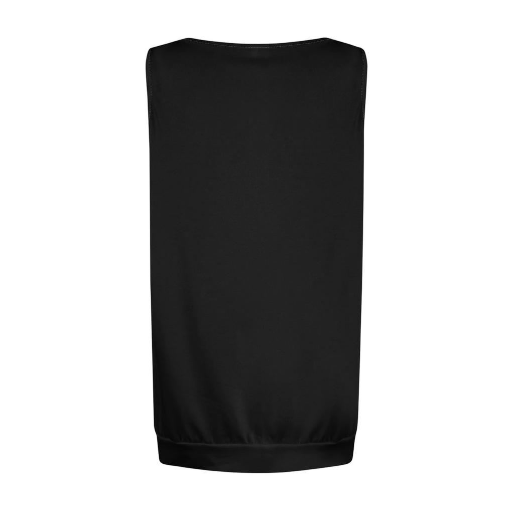 Sleeveless Women's Casual Top with Eyelet Detail V Neck Summer Vacation Tank Blouse Lightweight Relaxed Fit