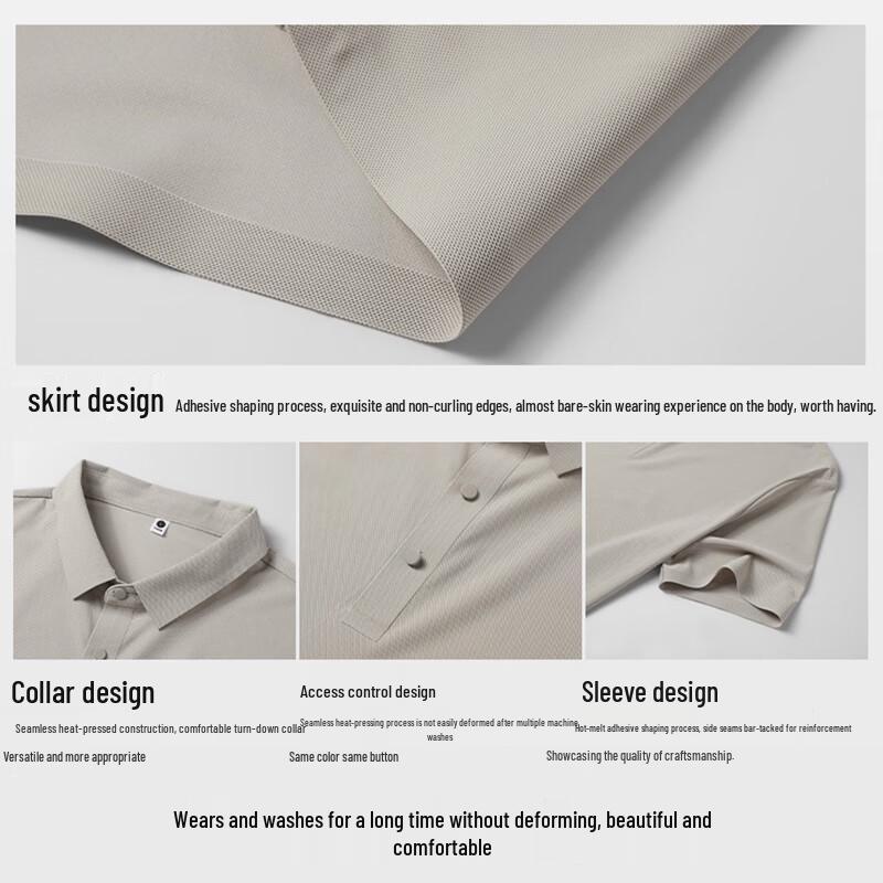 ROMON Men's Ice Silk Quick Dry Short Sleeve Polo Shirt