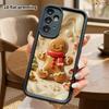 Phone Case: 2D flat, suitable for Samsung Galaxy A34 A35 M05 M06 S20 S22 S21 FE Plus 5G protective case, standing gingerbread man, perfect Christmas a