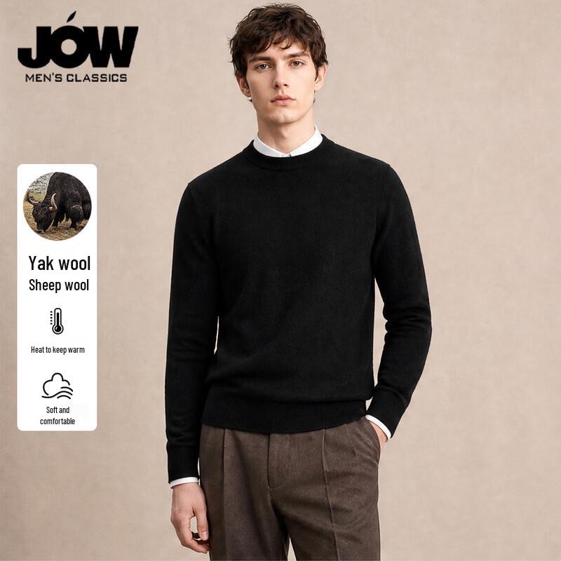 JOW Men's Wool & Yak Blend Crewneck Sweater