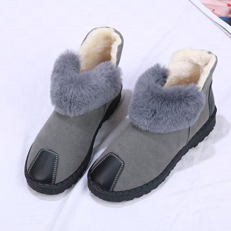 Women's Snow Boots Comfortable Flat-heeled Korean Martin Boots Winter Women's Cotton Shoes