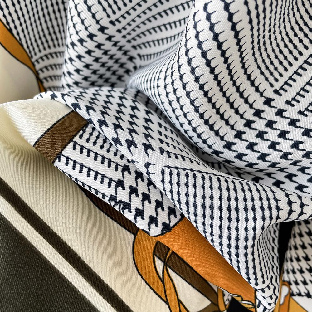 Scarf Houndstooth Design Korean Style Lightweight Square Scarf Thin Soft Breathable Shawl Scarf