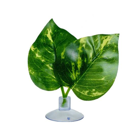 Reptilienbecken Künstliche Pflanzen Dekoration Chamäleon Eidechse Laubfrosch Schildkröte Terrarium Zubehör Tier Sonnenplatz mit Saugnapf