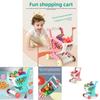 durable Plastic Shopping Cart For Kids Role Play Supermarket Child Development Fun