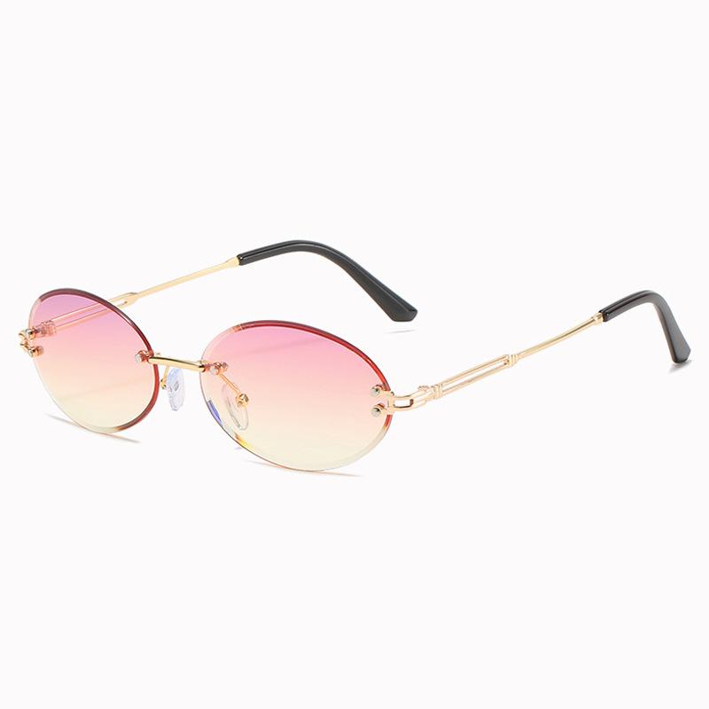 Ladies Sunglasses Personalized Frameless Trimmed Sunglasses Glasses