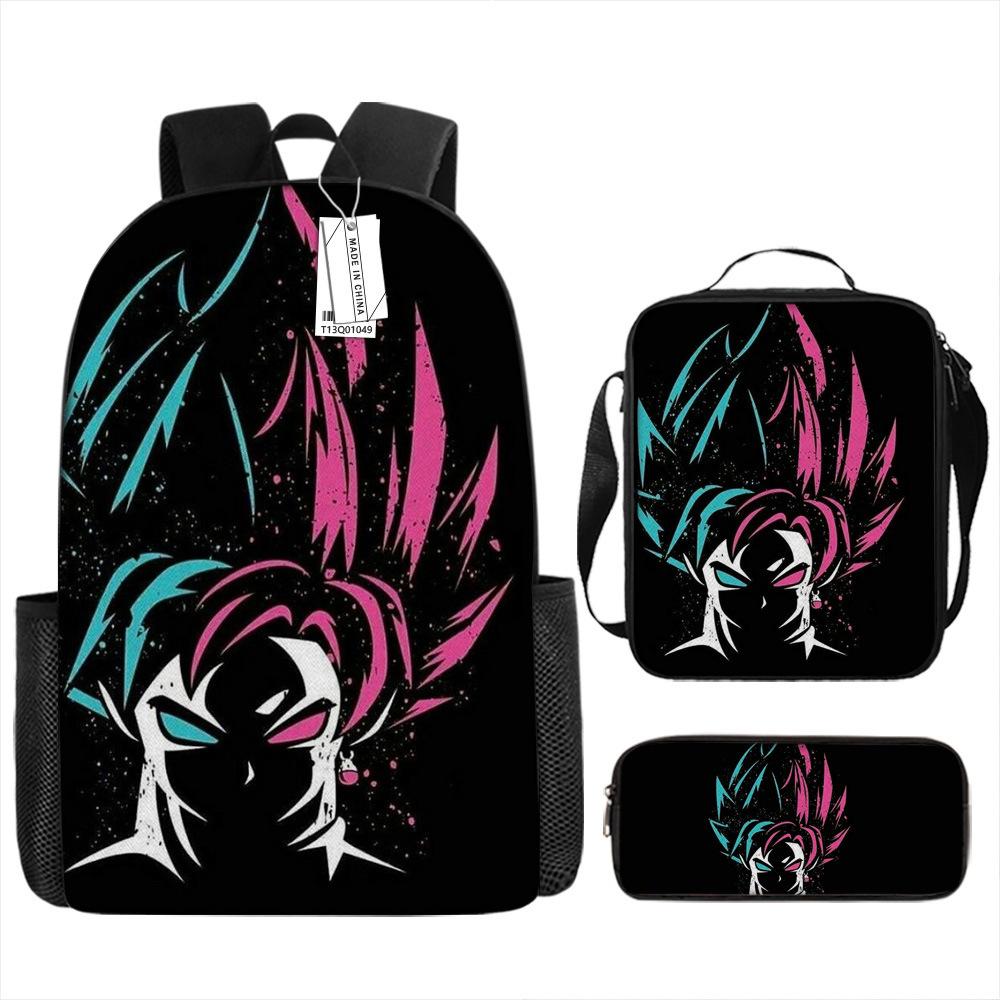 Dragon Ball three-piece backpack popular animation primary school schoolbag boys new bag