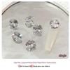 White Zirconia Nail Art: Glacier Diamonds, Transparent Rock Candy Hearts & Square Accents