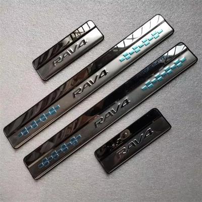Stainless Steel Door Sill Scuff Plate Guard Sills Protector Trim For RAV4 2014 2015 2016 2017