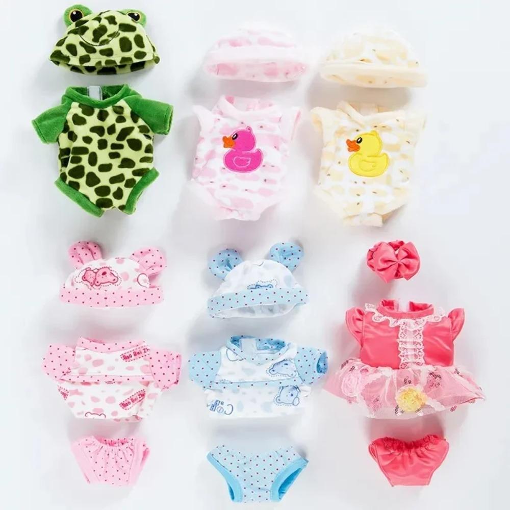 30cm Doll Clothes  Coat Change a Suit Reborn Baby Cartoon Crystal Super Soft Cloth Doll Set Sweater Doll Accessories