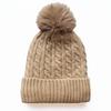 European and American style unisex super elastic soft beanie with fleece lining, warm cable knit hat for autumn and winter
