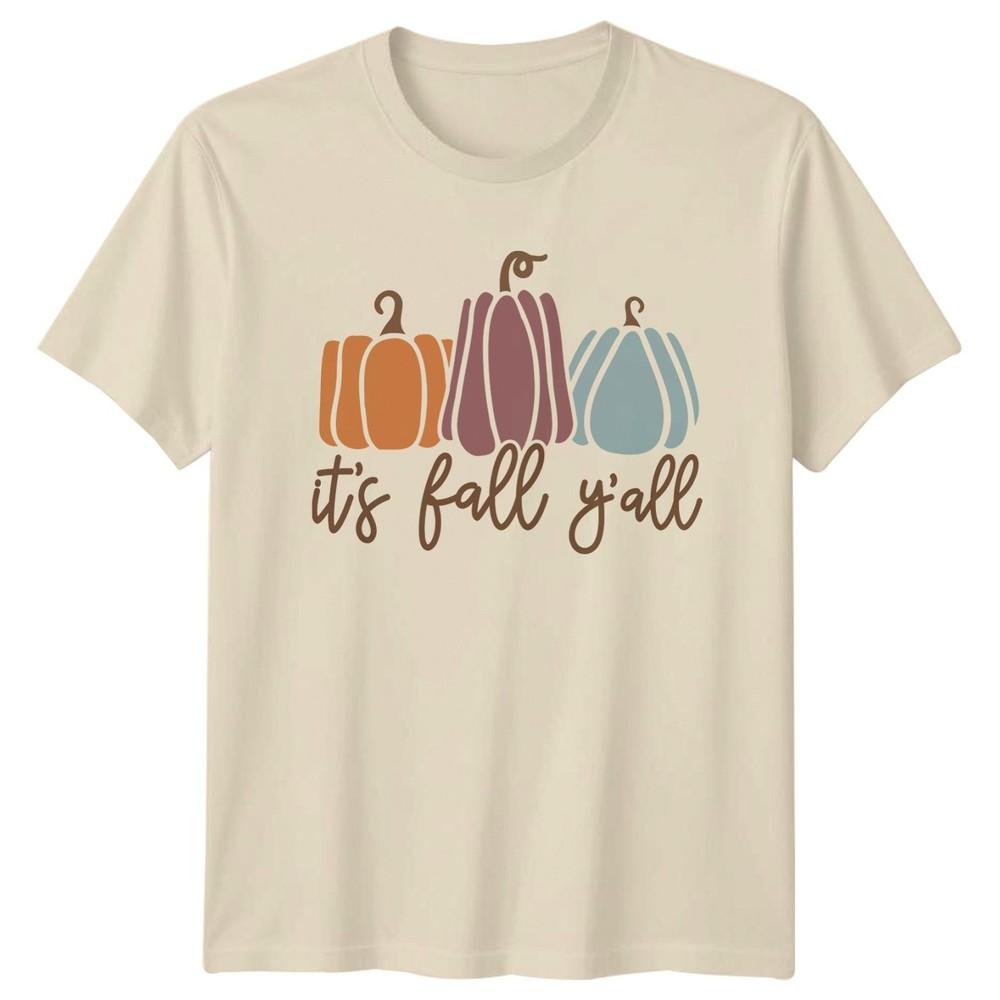 Its Fall Yall Pumpkins Autumn Season Unisex Unisex Graphic Tee Harvest Unisex Top