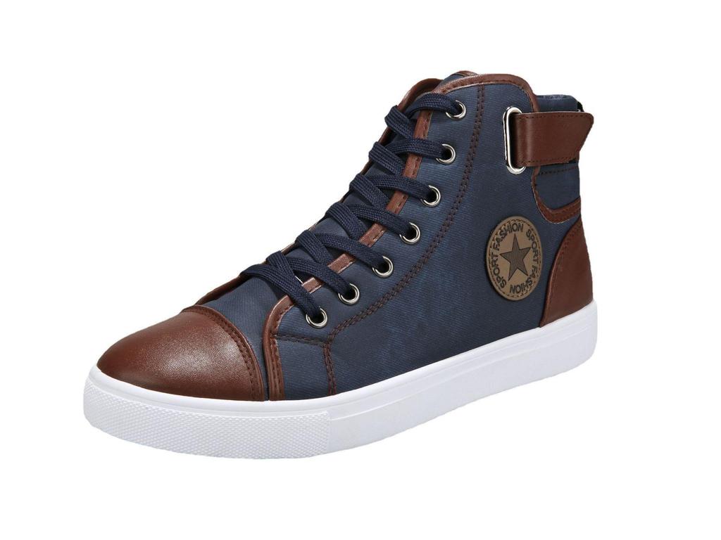 Herren 2024 Frühling Retro Mode Britische Stiefeletten & Koreanische High Top Sneaker