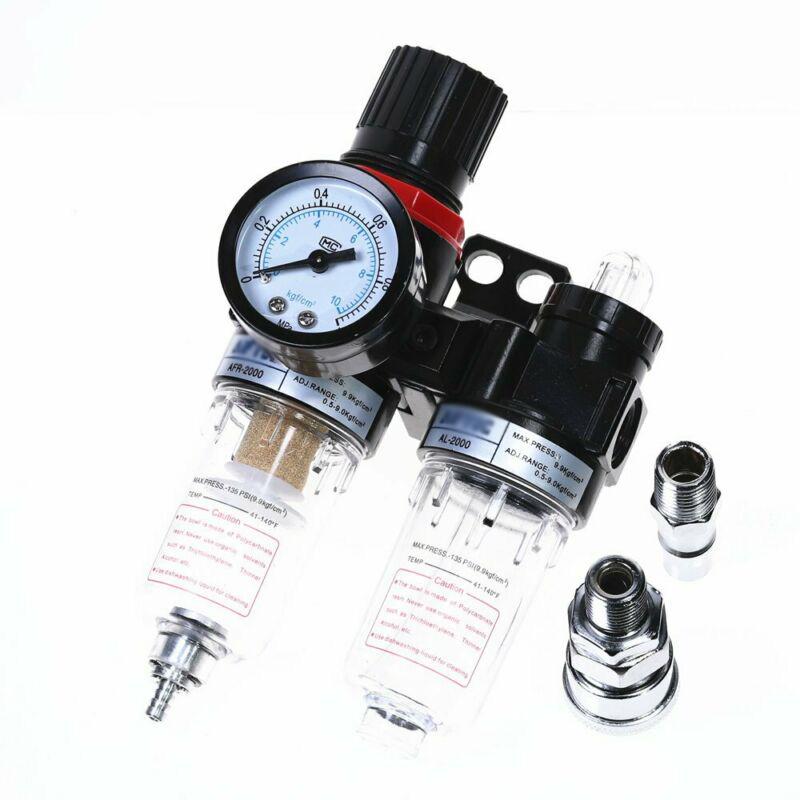 

Industrial Practical Useful Air compressor filter Separator Airbrush Gauge Oil Pressure Regulator Tool Trap Water