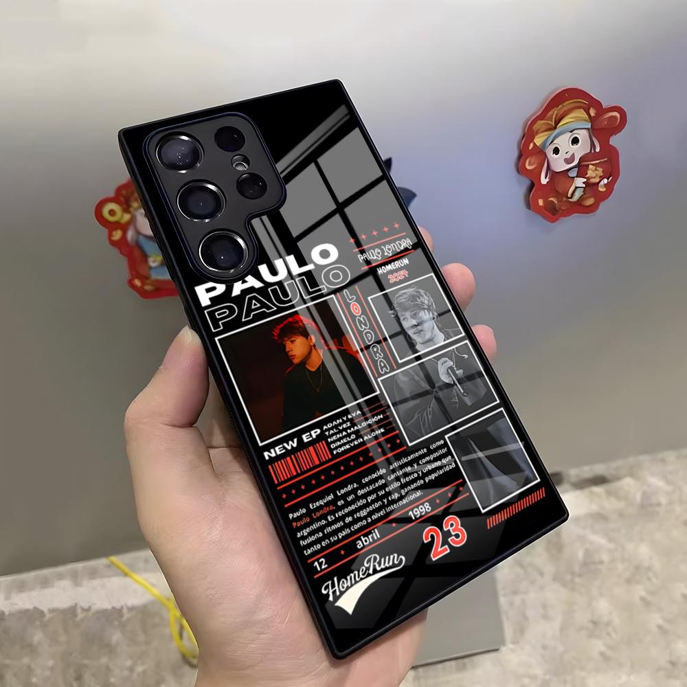 

Чехол для телефона P-PauloS Londra Homerun для Samsung S26 S25 Ultra S23 S22 S24 S20 Fe S21 Plus A54 A53 A16 Стеклянная крышка Samsung s24fe