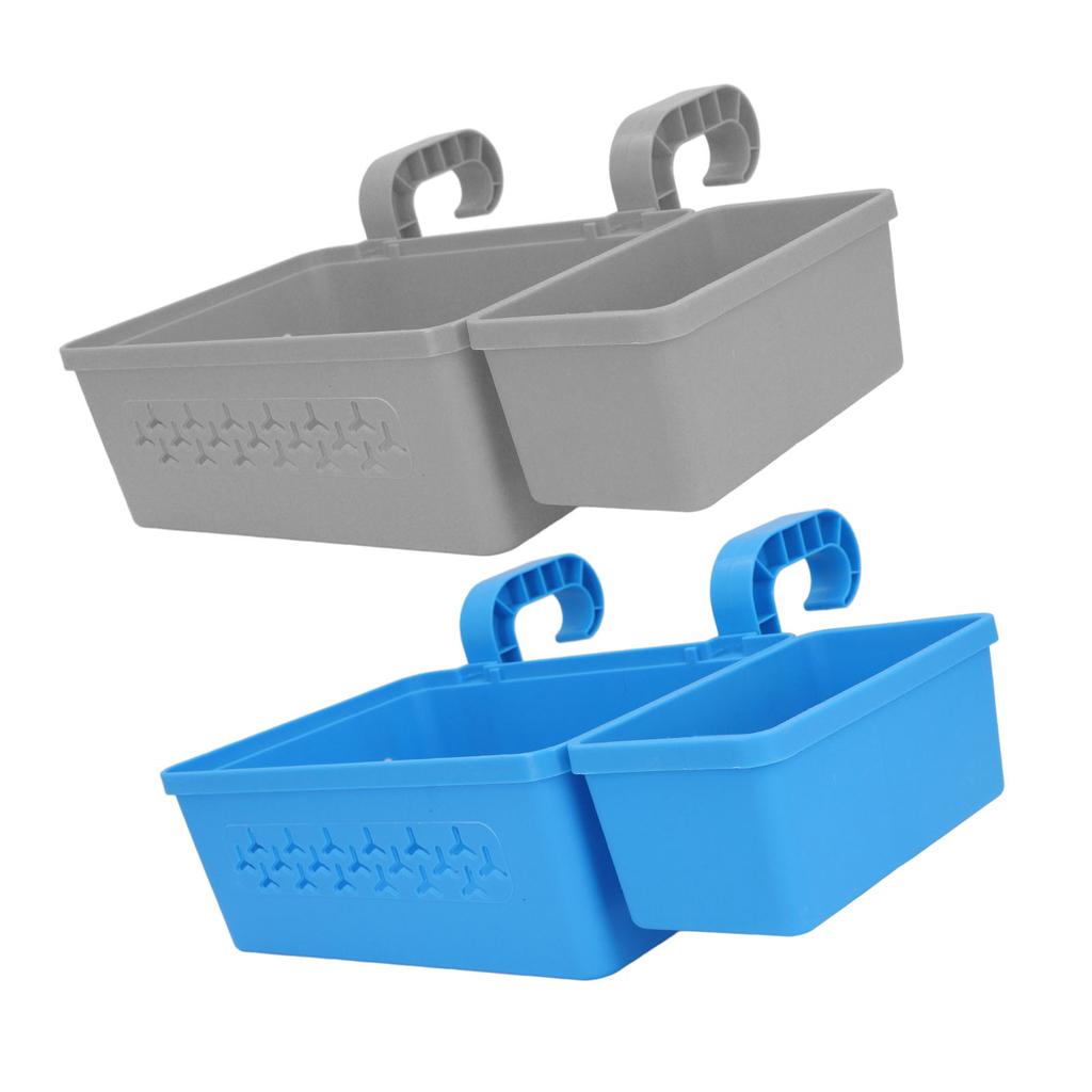 Poolside Storage Basket Thickened Swimming Pool Hanging Basket with Cup Holder for 2.3in Or Less Top