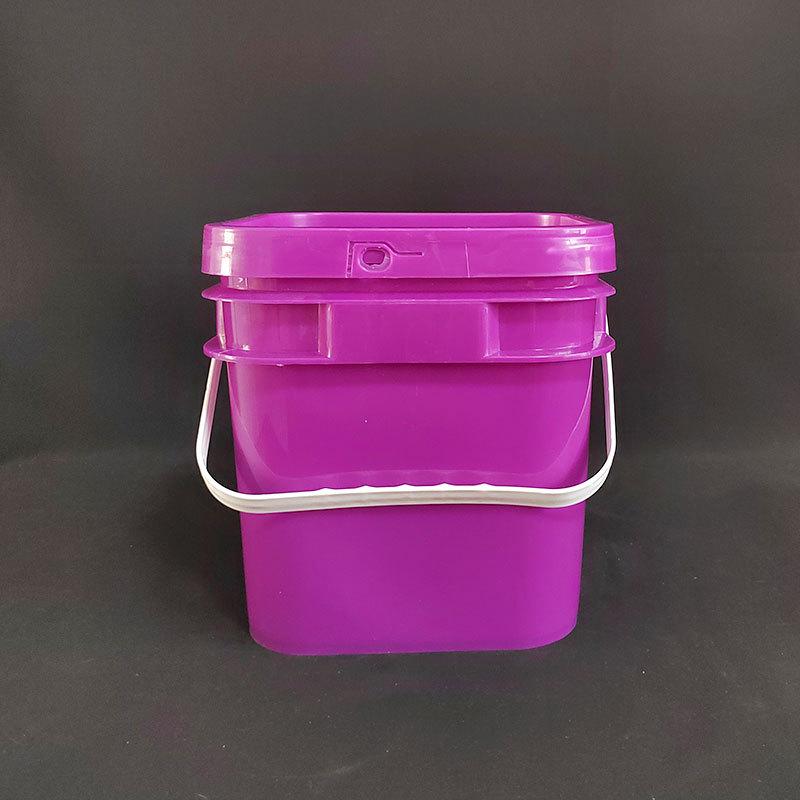 5L Thickened Square Plastic Bucket with Lid for Laundry Detergent, Salt, Pet Food, or Powders (Holds 5kg)