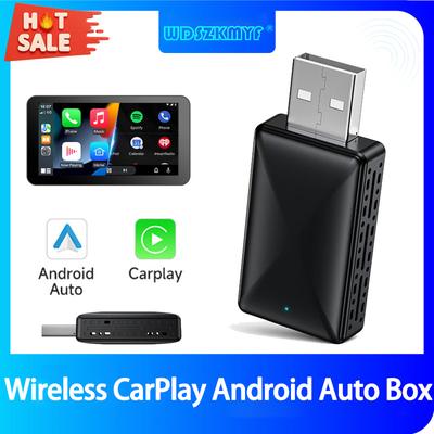 Mini 2 In 1 Wire To Wireless Universal USB CarPlay Android Auto Adapter Ai Box Car Streaming Box Car Accessories BT Volvo Toyota