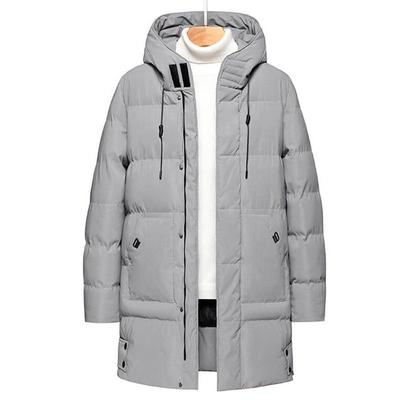 M-8XL Oversize Men's Down Jacket Long Hooded Down Coat Winter Thick Warm Jacket Silk Cotton Padded Coat