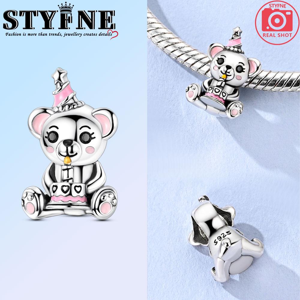 Kupferanhänger Geburtstag Kleiner Panda Umarmungen Orangefarbene Anhänger Perlen Anhänger Passend für Original Armband DIY Schmuck für Frauen