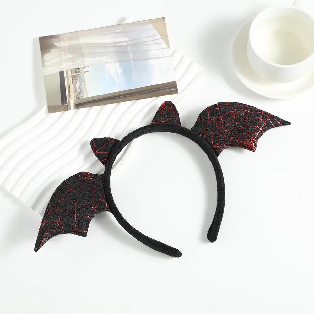 Halloween Dress Up Little Devil Bat Wig Funny Headgear Props Sky Braids Funny Hair Accessories Headband