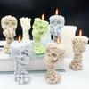 Skull Series Candle Silicone Mold Halloween Rose Skull Plaster Resin Mold DIY Soap Making Tool Halloween Decorative Decoration Candle Making Tools