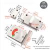 Public Privacy Lock with Indicator Quiet Sliding Bolt Lock For Toilet Partition Door Zincs Alloy Bathroom Security Lock