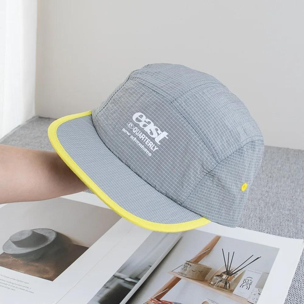 Retro Japanischer Stil Hip-Hop Hüte 5 Panel Dünne Flache Kappe Atmungsaktiv Schnelltrocknend Sonnenschutzhut Unisex