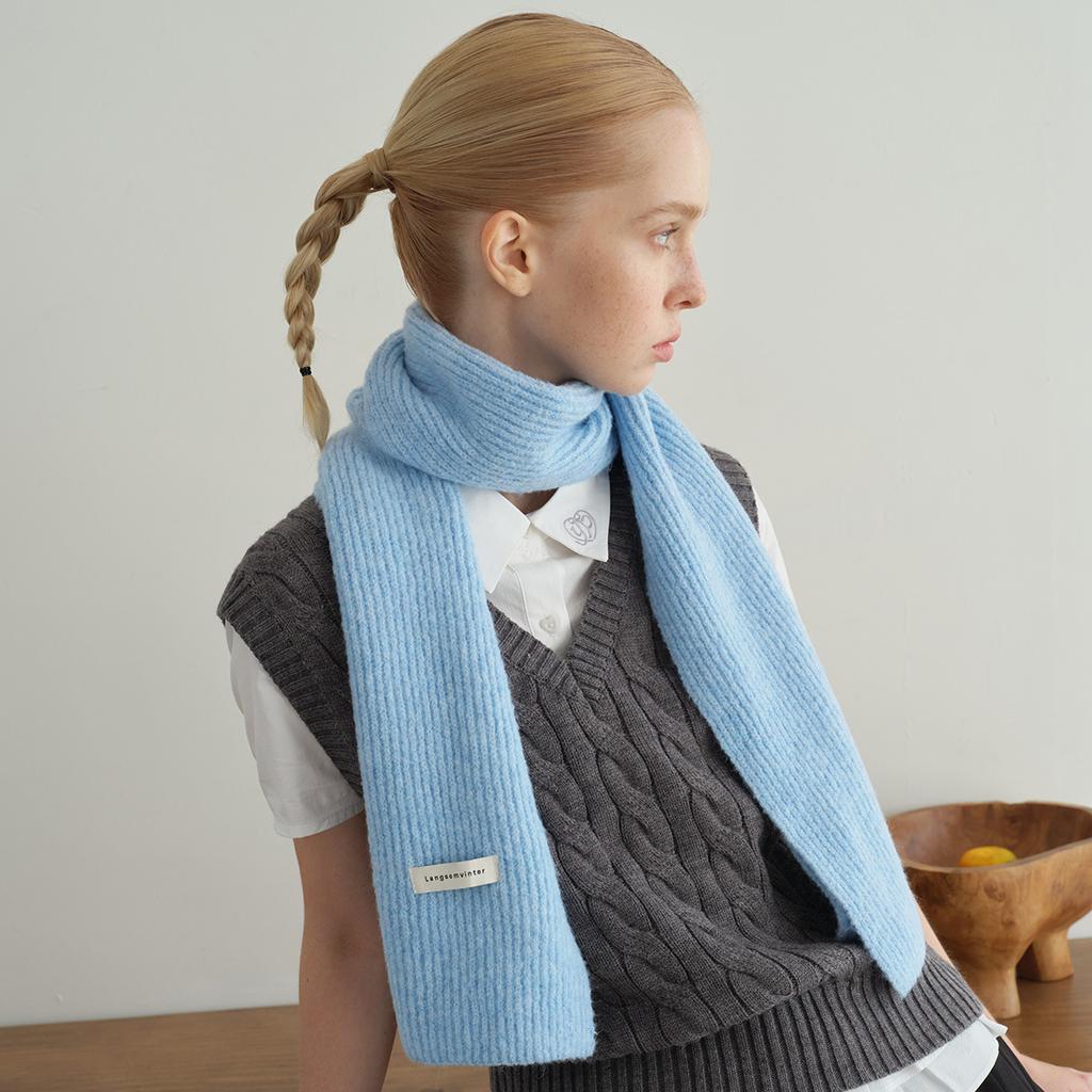 Knitted Scarf Design Flowerluxury Scarf Women Winter Scarf Warm Long Skinny Small Scarf Female Neckerchief Scarves