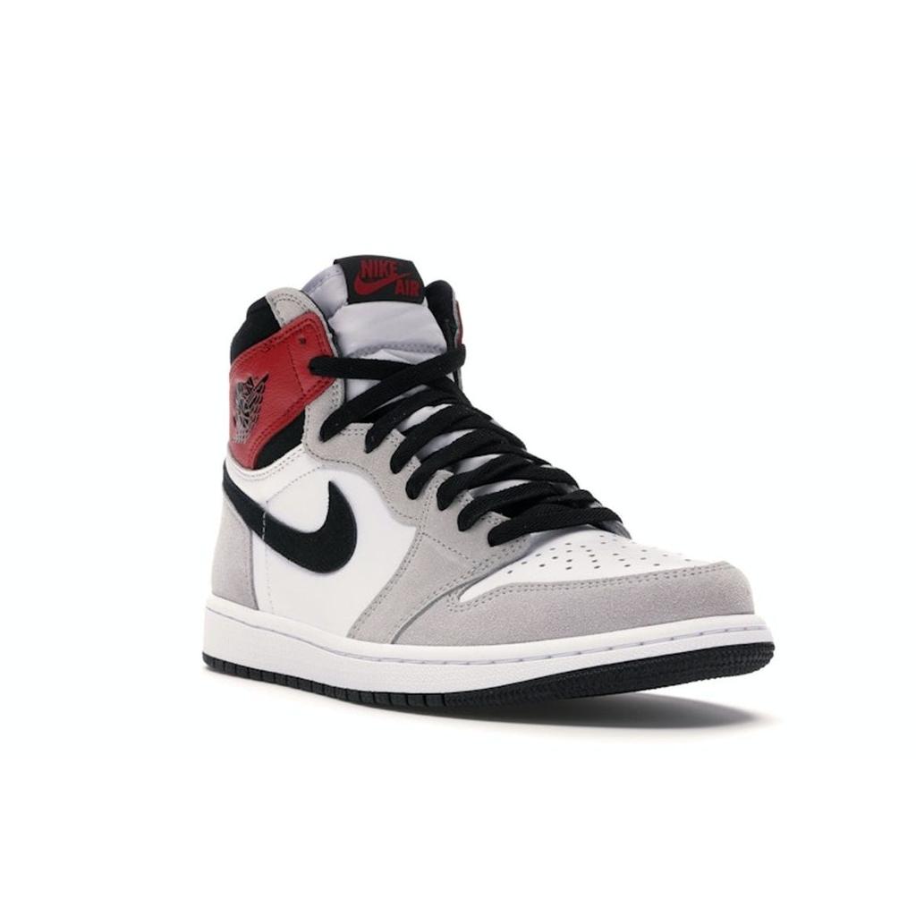 Air Jordan 1 Retro High OG Smoke Grey Men Sneakers White Black Light-Smoke-Grey 555088-126