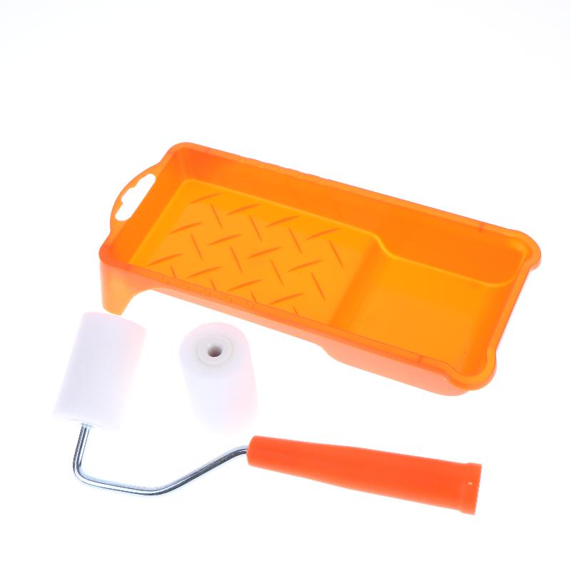 6Pcs High-Density Foam Paint Roller Paint Tray Liner Decor Tools 2 Inches Small Paint Roller Kit Home Painting Supplies Hardware