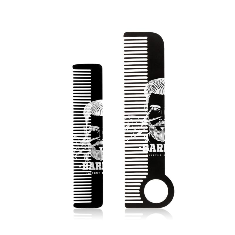 Stainless Steel Men'S Beard Comb Portable Mini Oil Head Comb For Barber Mustache Care Shaping Tools Pocket Size Hair Comb