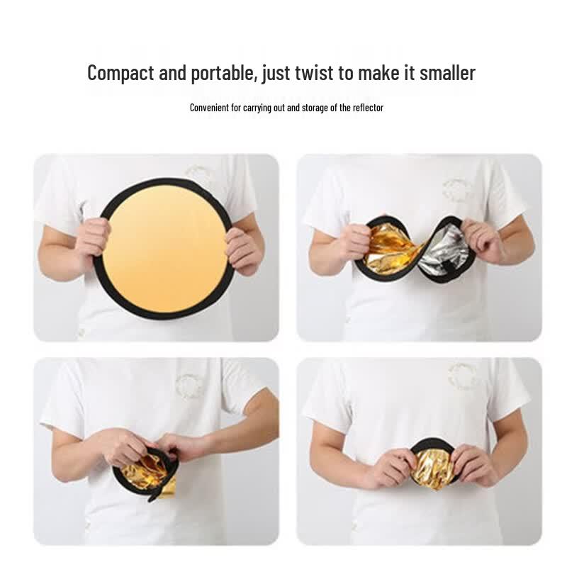 Portable 2-in-1 Gold/Silver Photography Reflector