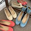 2025 Autumn New Retro Gentle Soft-soled Ballet Shoes Shallow Mouth Flat-soled Bow Matte Velvet Round Head Single Shoes Women