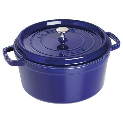 Cocotte - STAUB - Ronde - 28cm - 6,7L - Bleu Intense - Émaillée